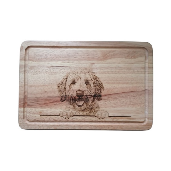 Goldendoodle Dog Design Personalised Chopping Board