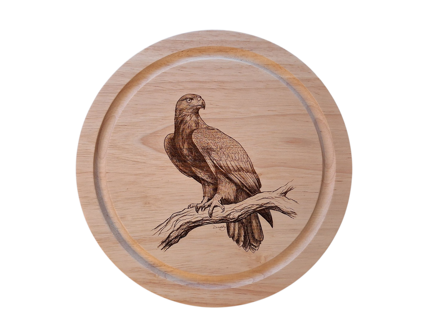 Golden Eagle Design Cheese Set with Tools Closed