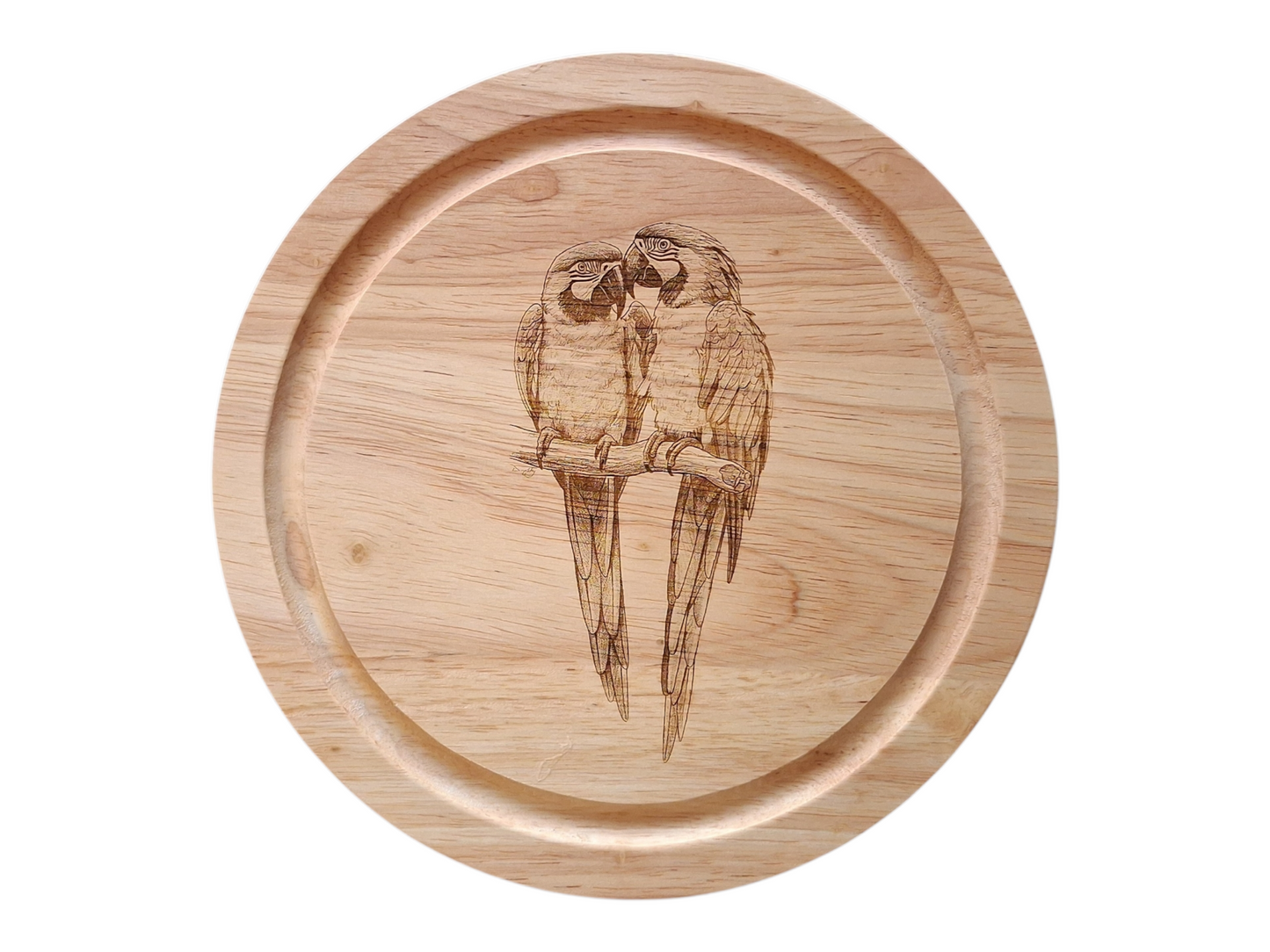 Macaws 'Love Is...' Design Cheese Board Set with Tools Closed