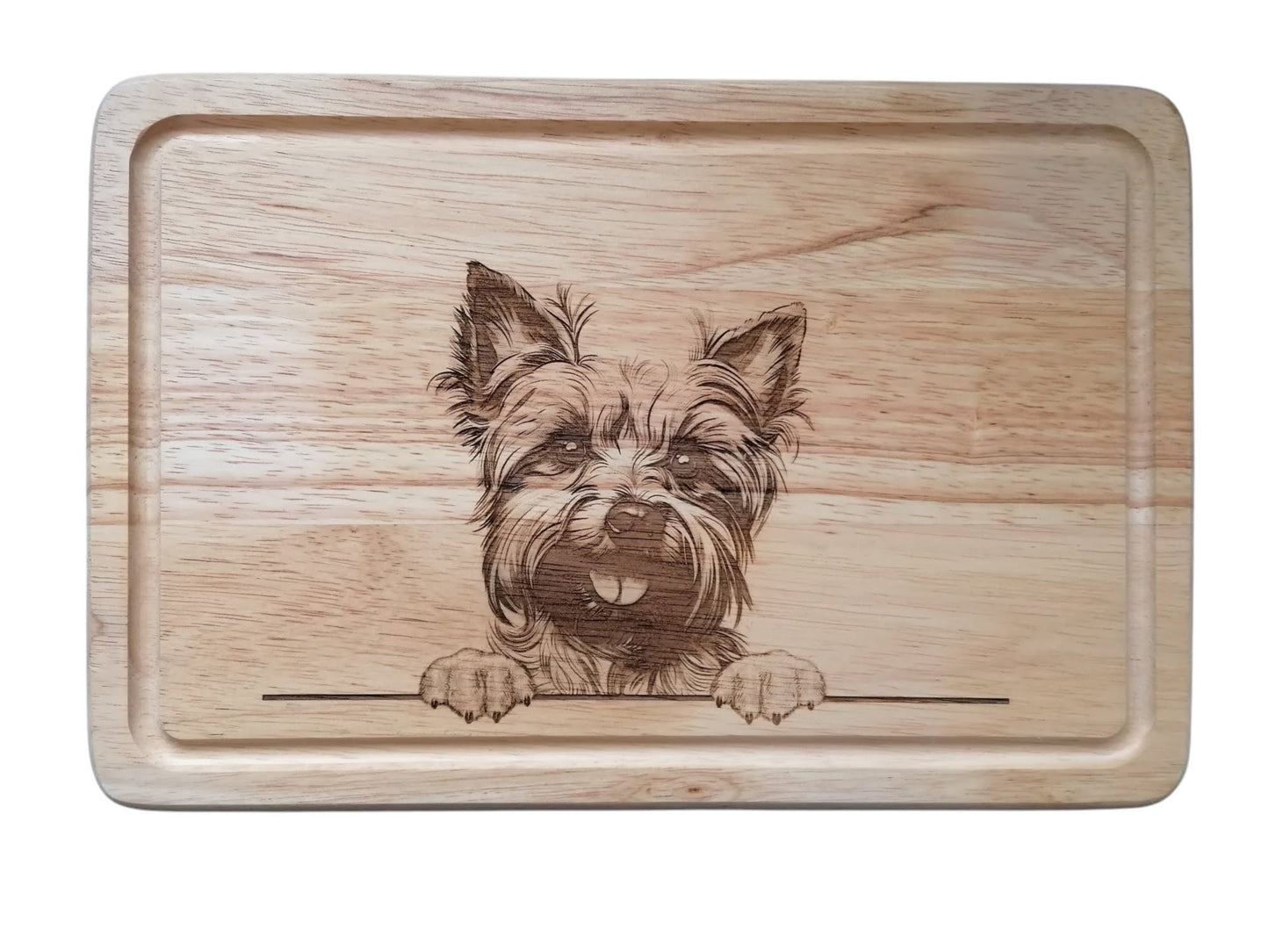 Personalised Yorkshire Terrier Dog Design Chopping Board