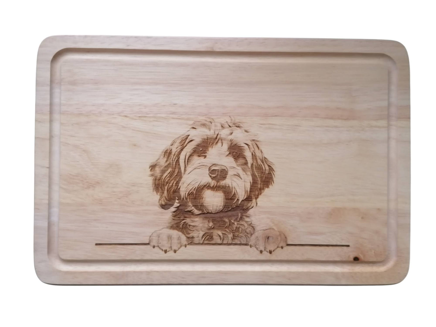 Personalised Cavapoo Dog Design Chopping Board