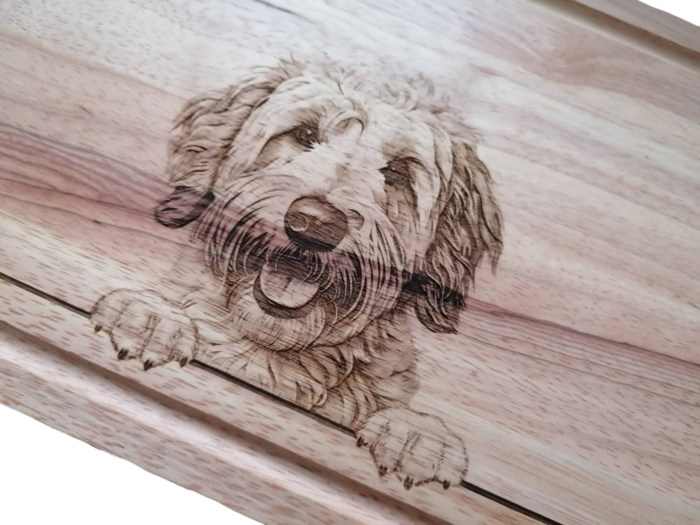 Goldendoodle Dog Design Personalised Chopping Board