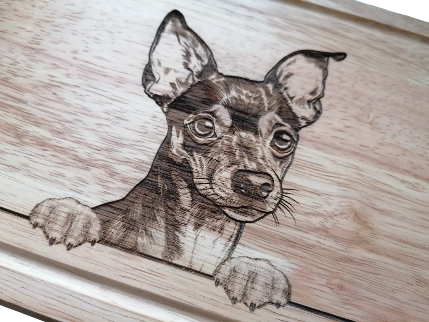 Miniature Pinscher Dog Design Personalised Chopping Board
