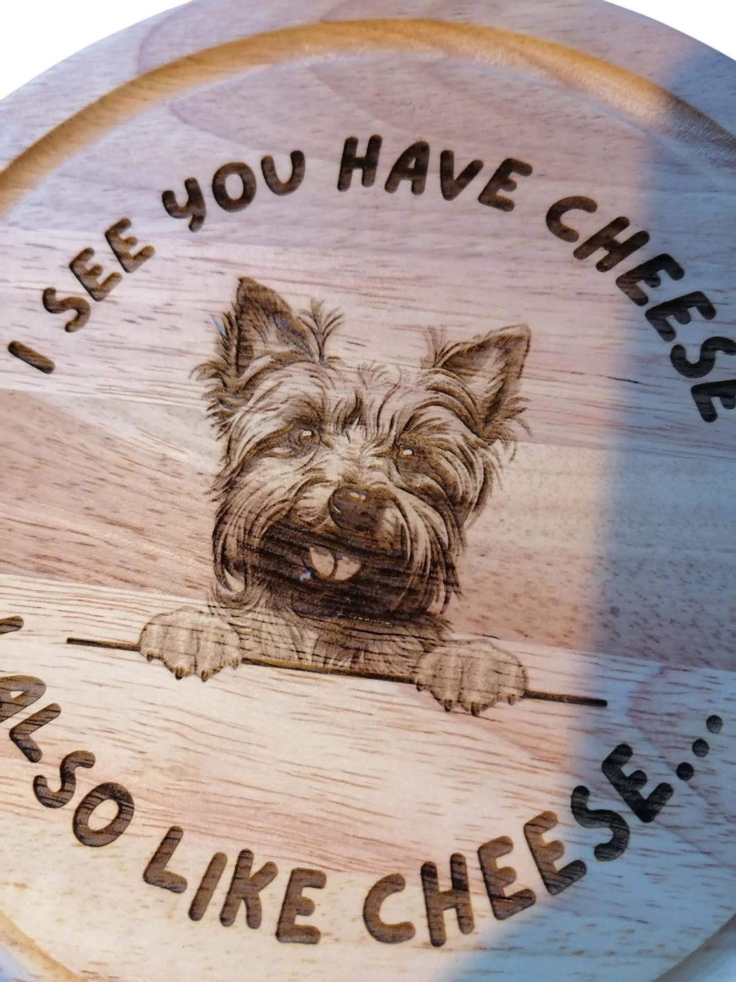 Yorkshire Terrier Dog Design Cheese Set With Tools