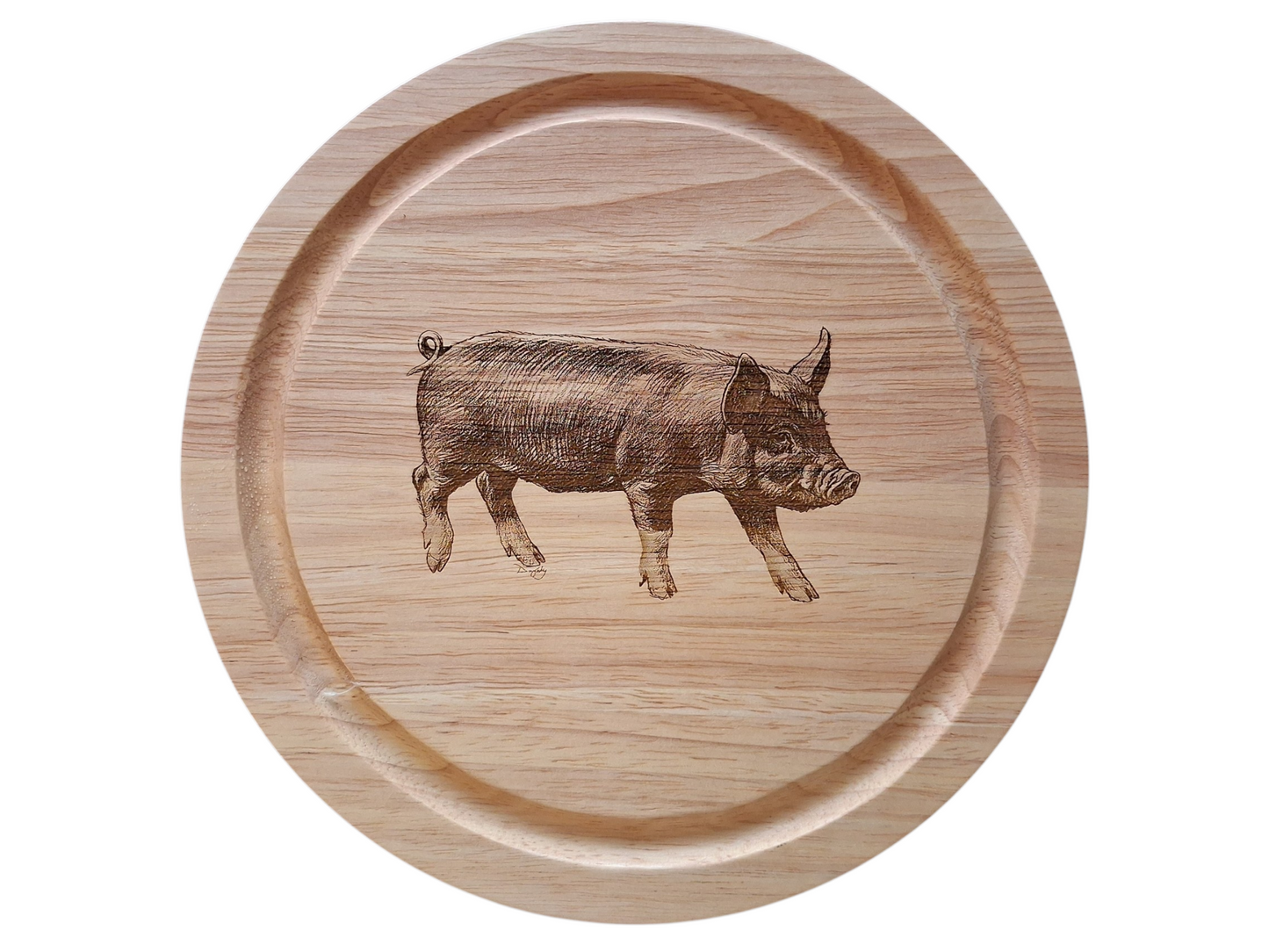 Pig Design Cheese Board Set with Tools Closed