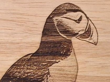 Puffin Design Cheese Set With Tools Photo Close-up