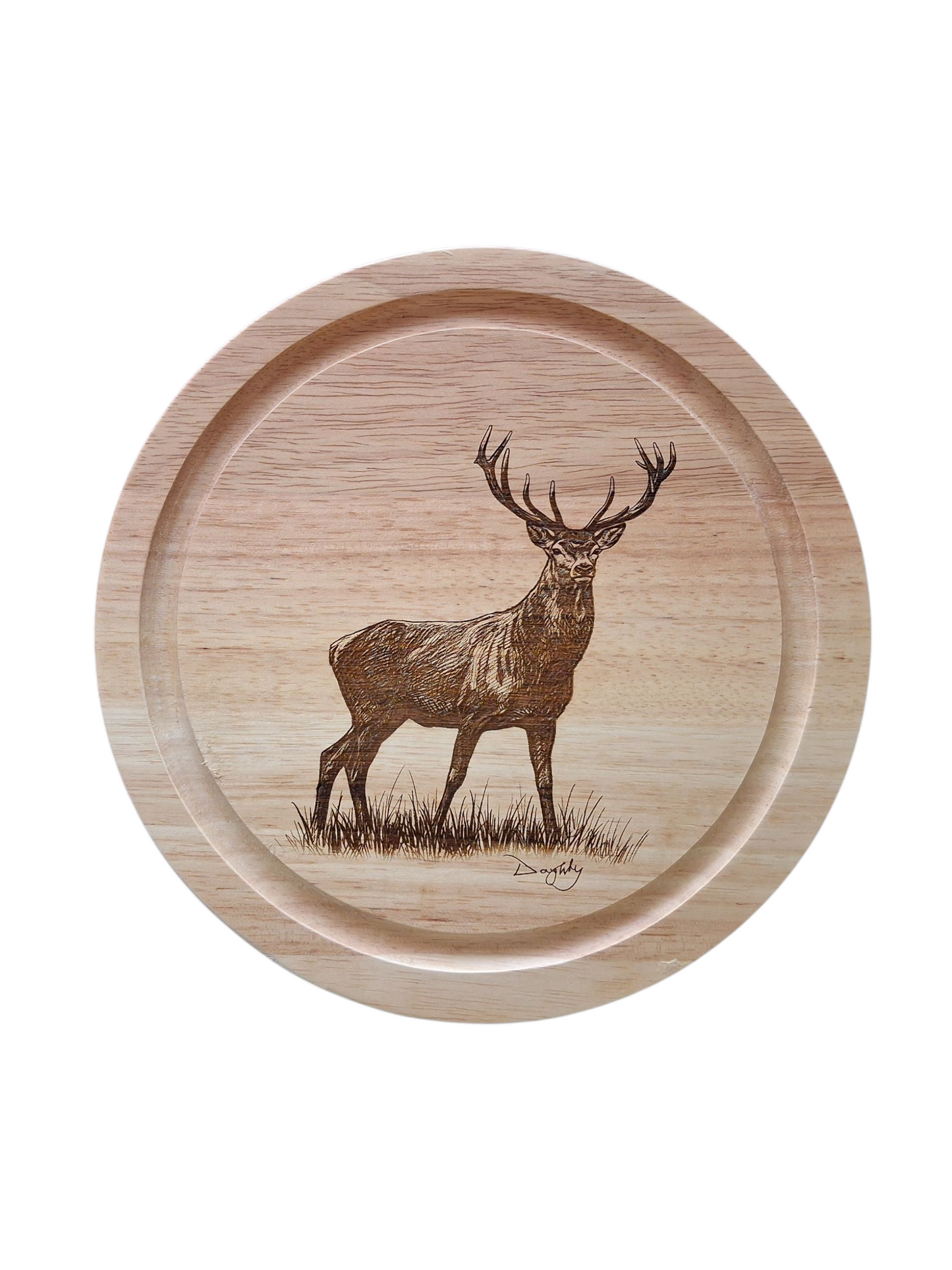 Red Deer Stag Design Cheese Set with Tools Closed