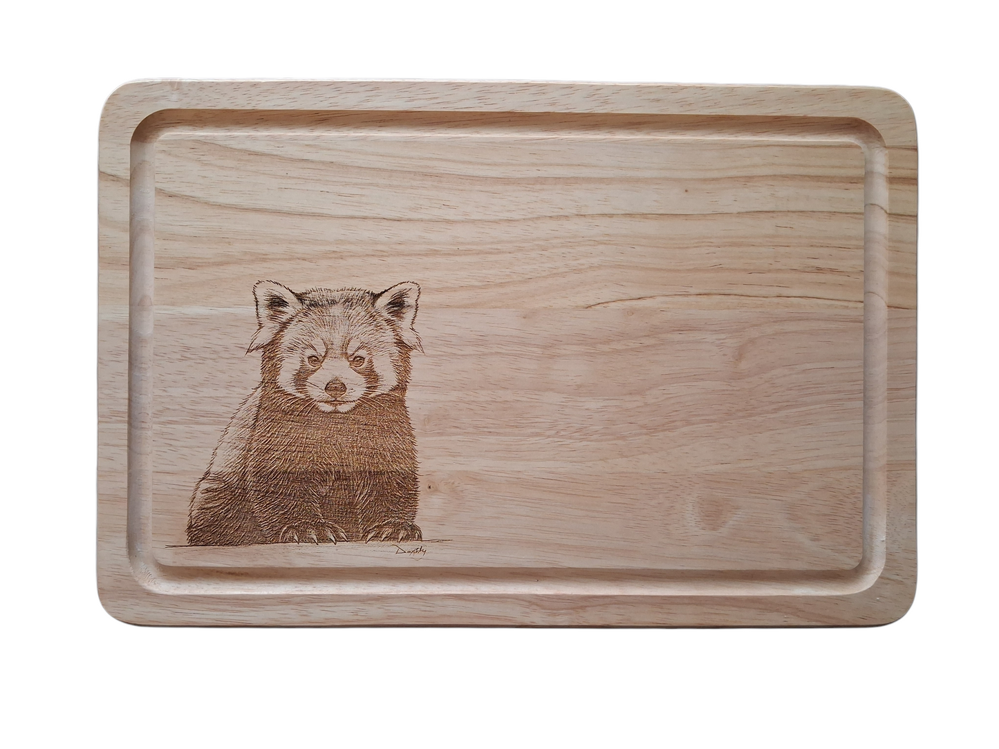 Red Panda Design Small Chopping Board Front Image