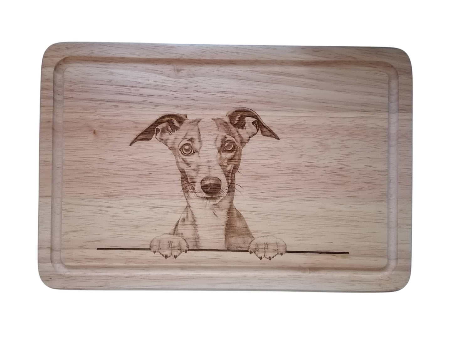 Personalised Whippet Dog Design Chopping Board