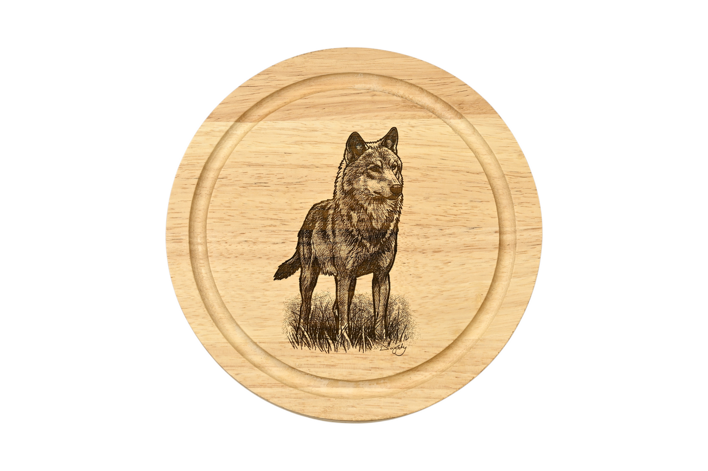 Wolf Design Cheese Board Set with Tools Closed