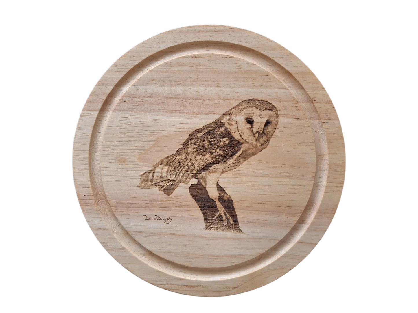 Barn Owl Chopping Board & Cheese Set Bundle