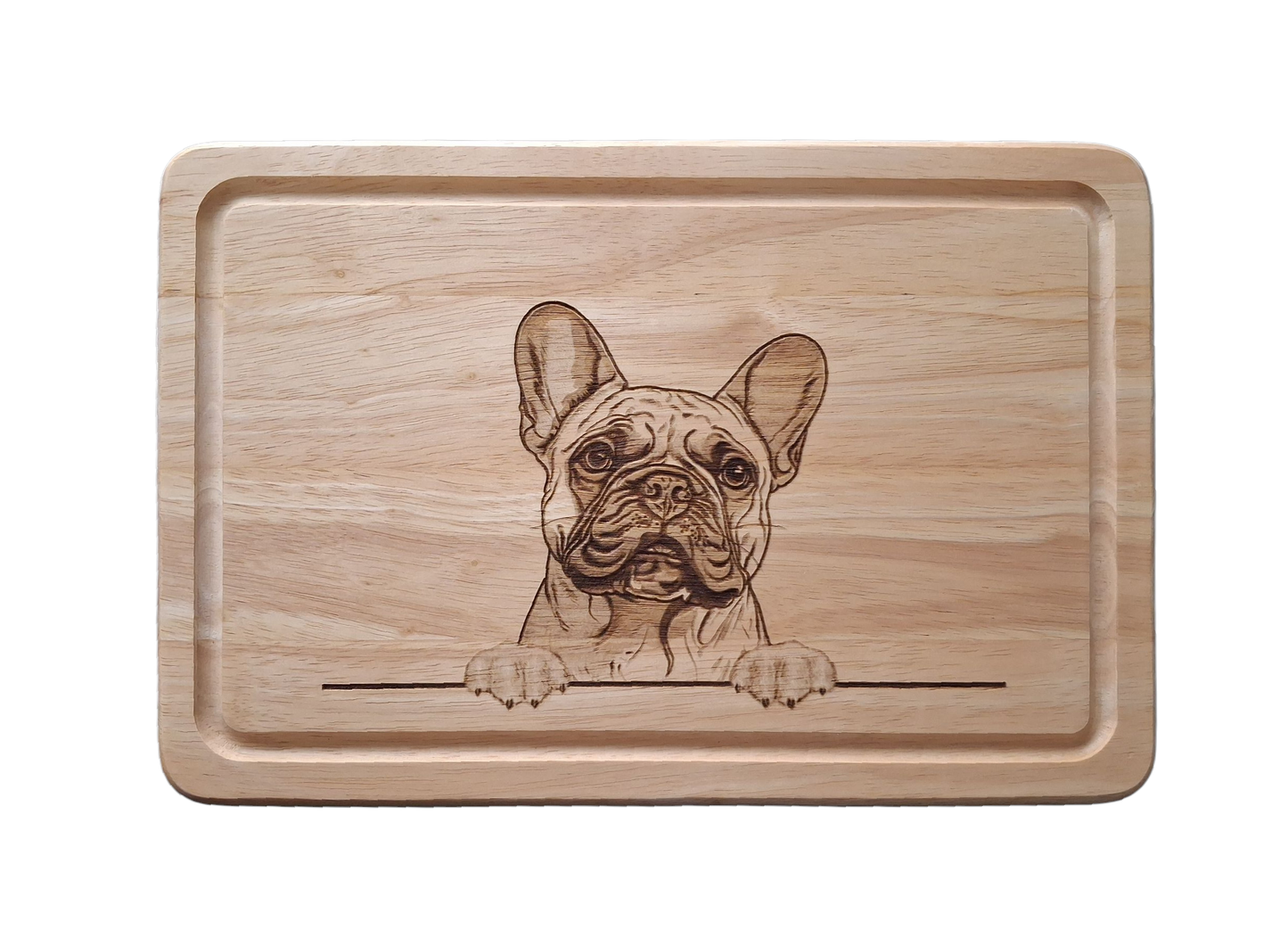 French Bulldog Design Chopping Board image of front