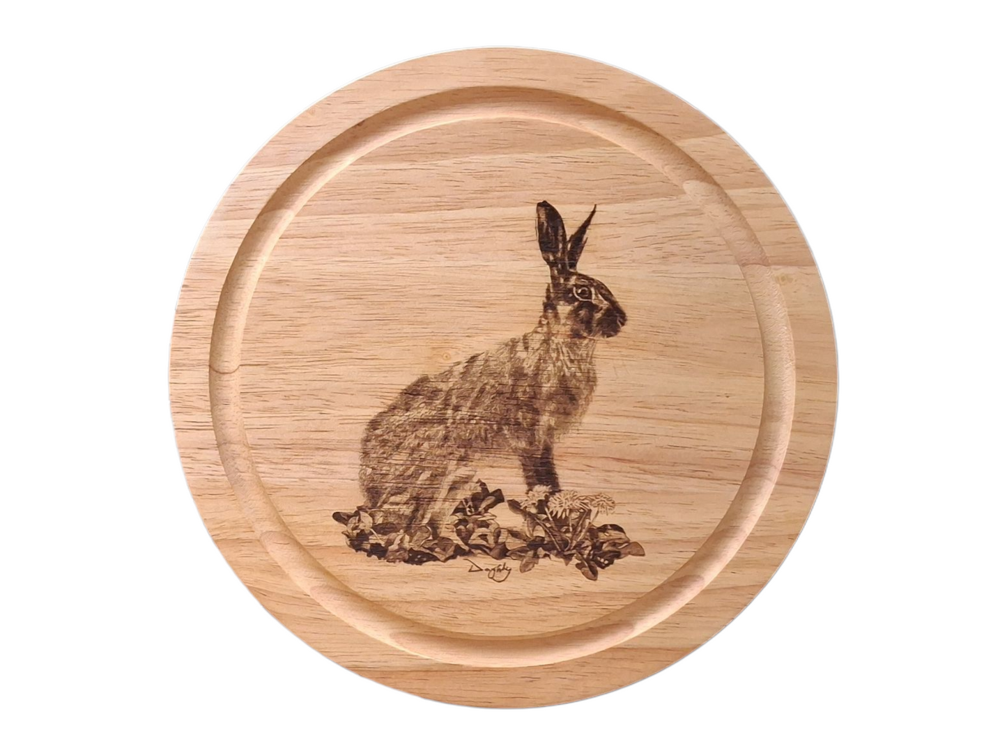 Hare *Exclusive Design* Cheese Set with Tools (21cm dia. x 4cm).
