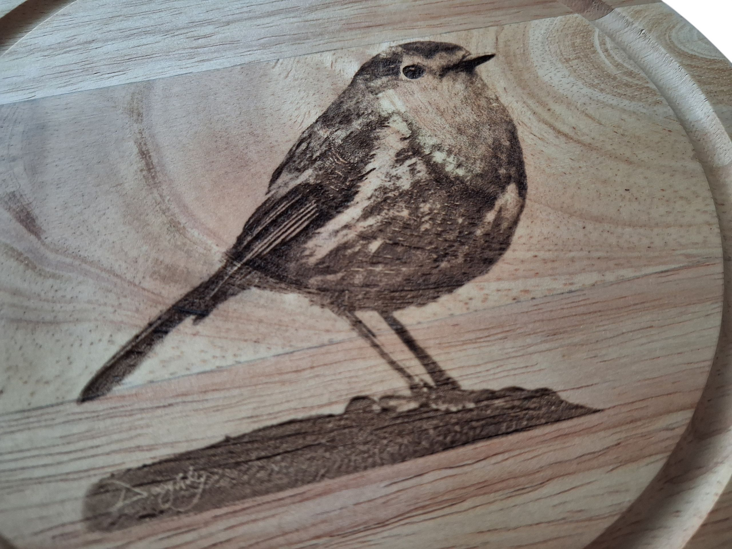 Robin design cheese set with tools photo close-up