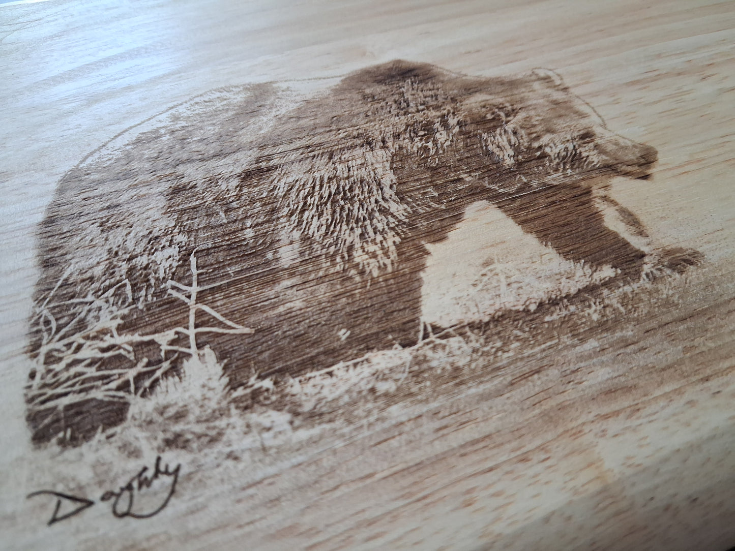 European Brown Bear Chopping Board photo close-up