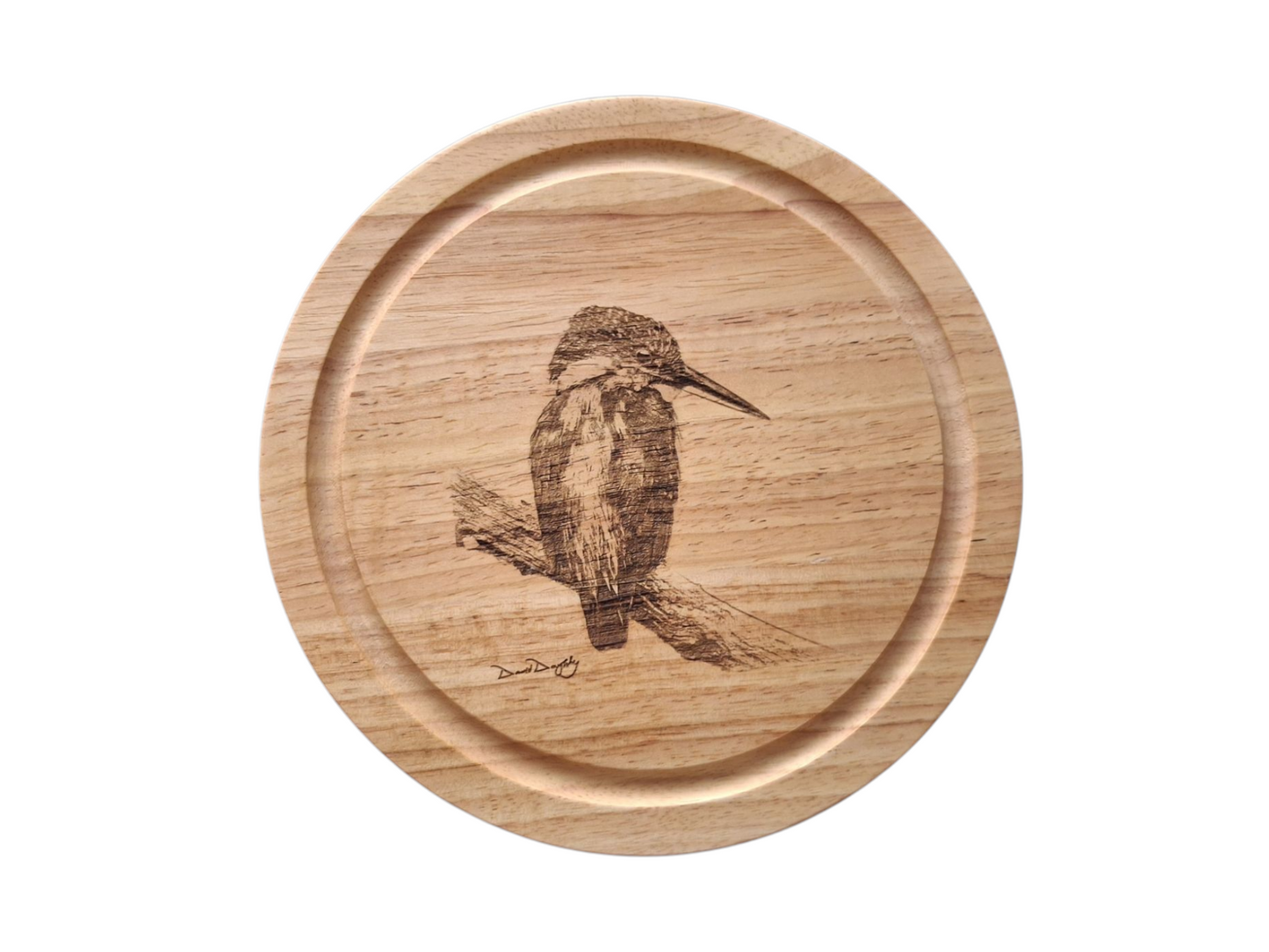 Kingfisher Design Cheese Set with Tools (21cm dia. x 4cm).