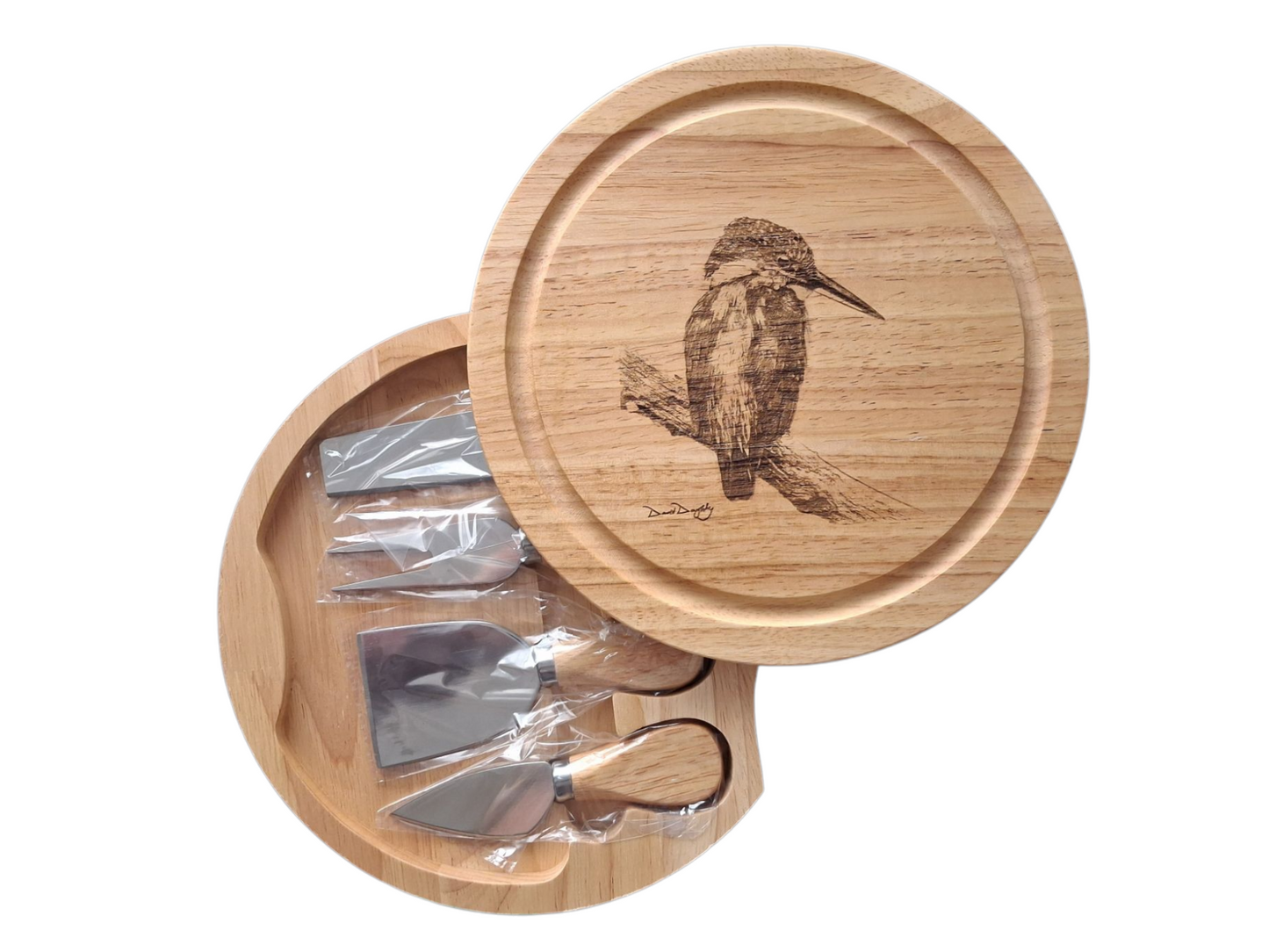 Kingfisher Design Cheese Set Photo Open