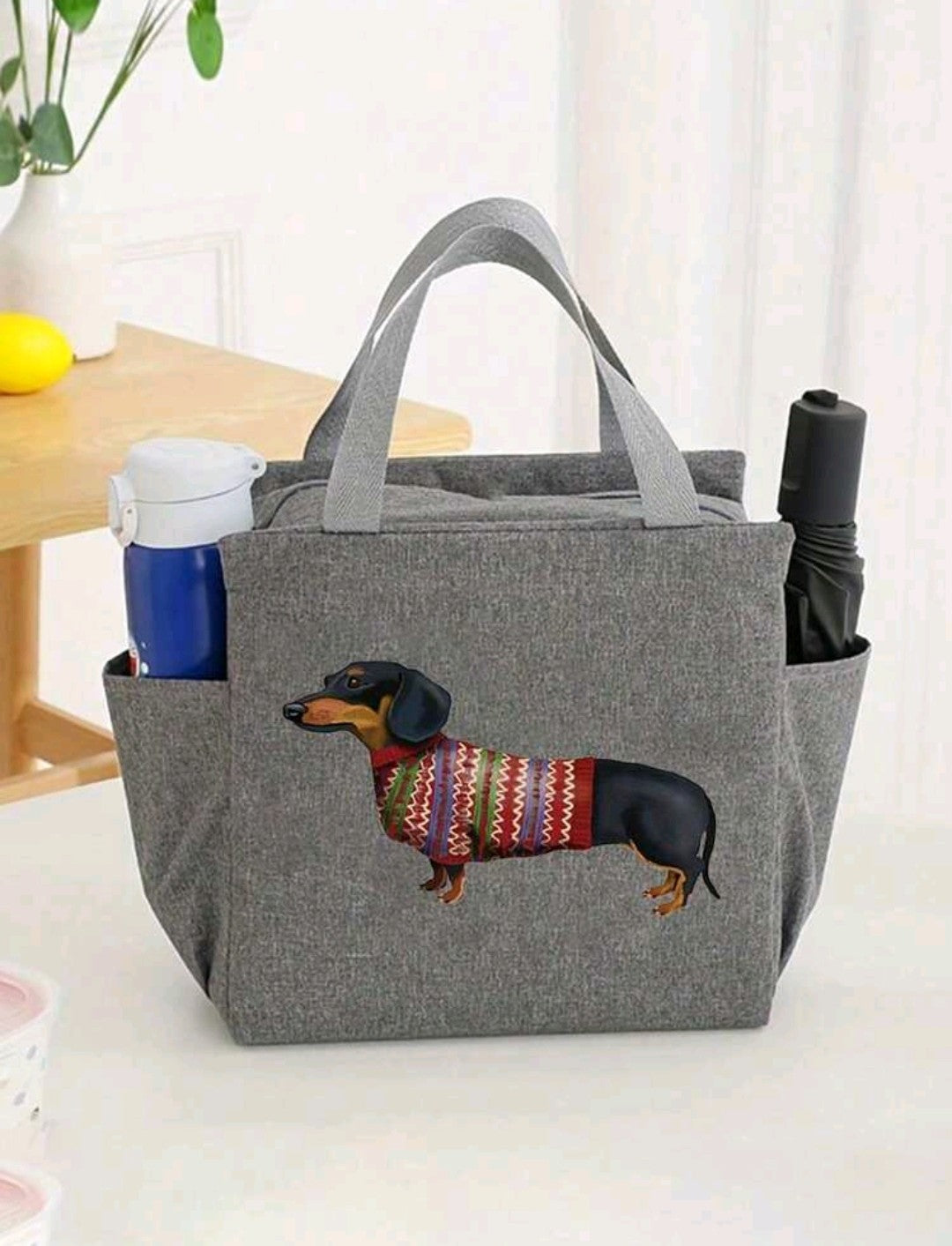 Dachshund design lunch bag