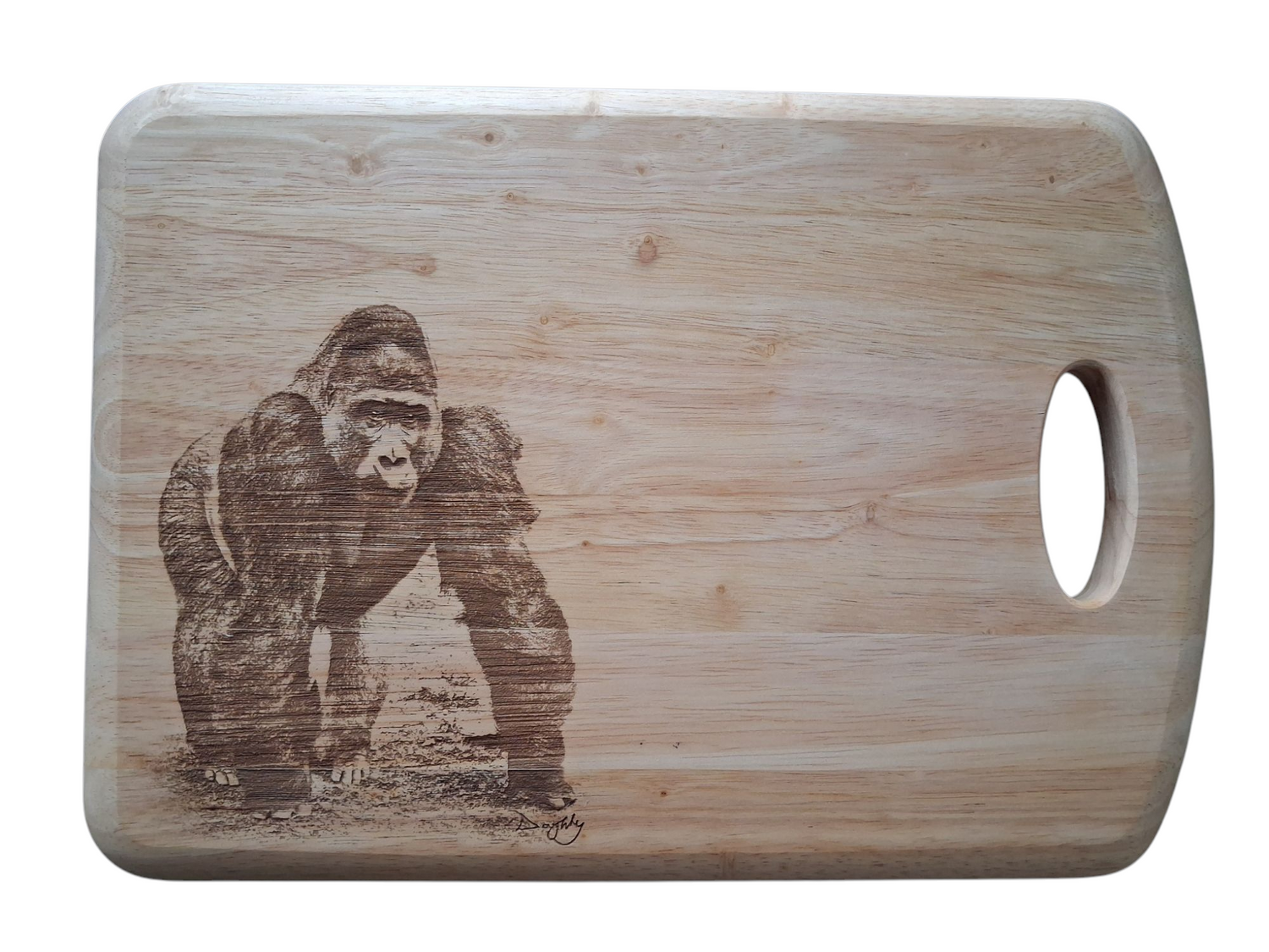 Gorilla design chopping board photo