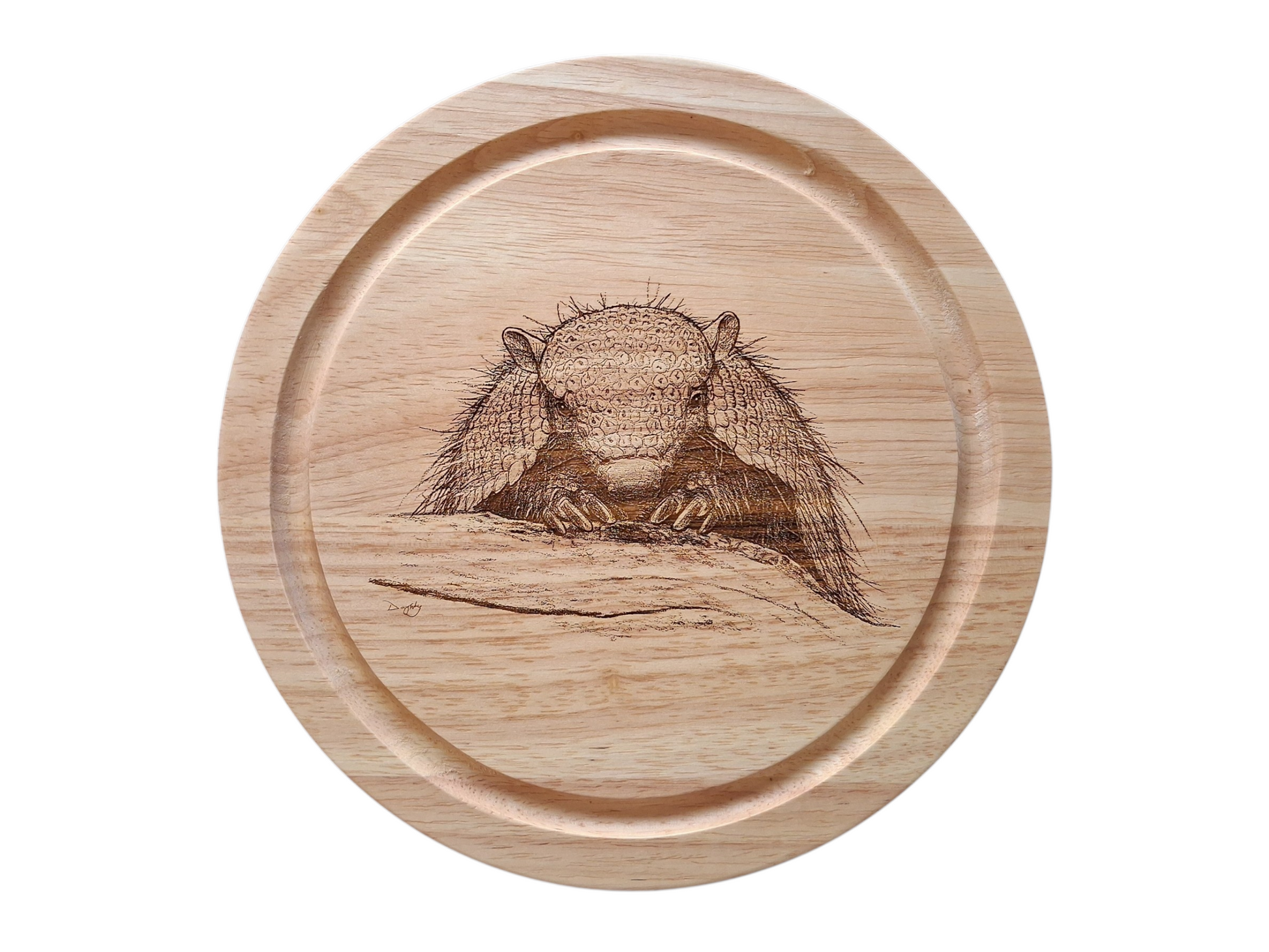 Armadillo Design Cheese Board Set with Tools Closed 