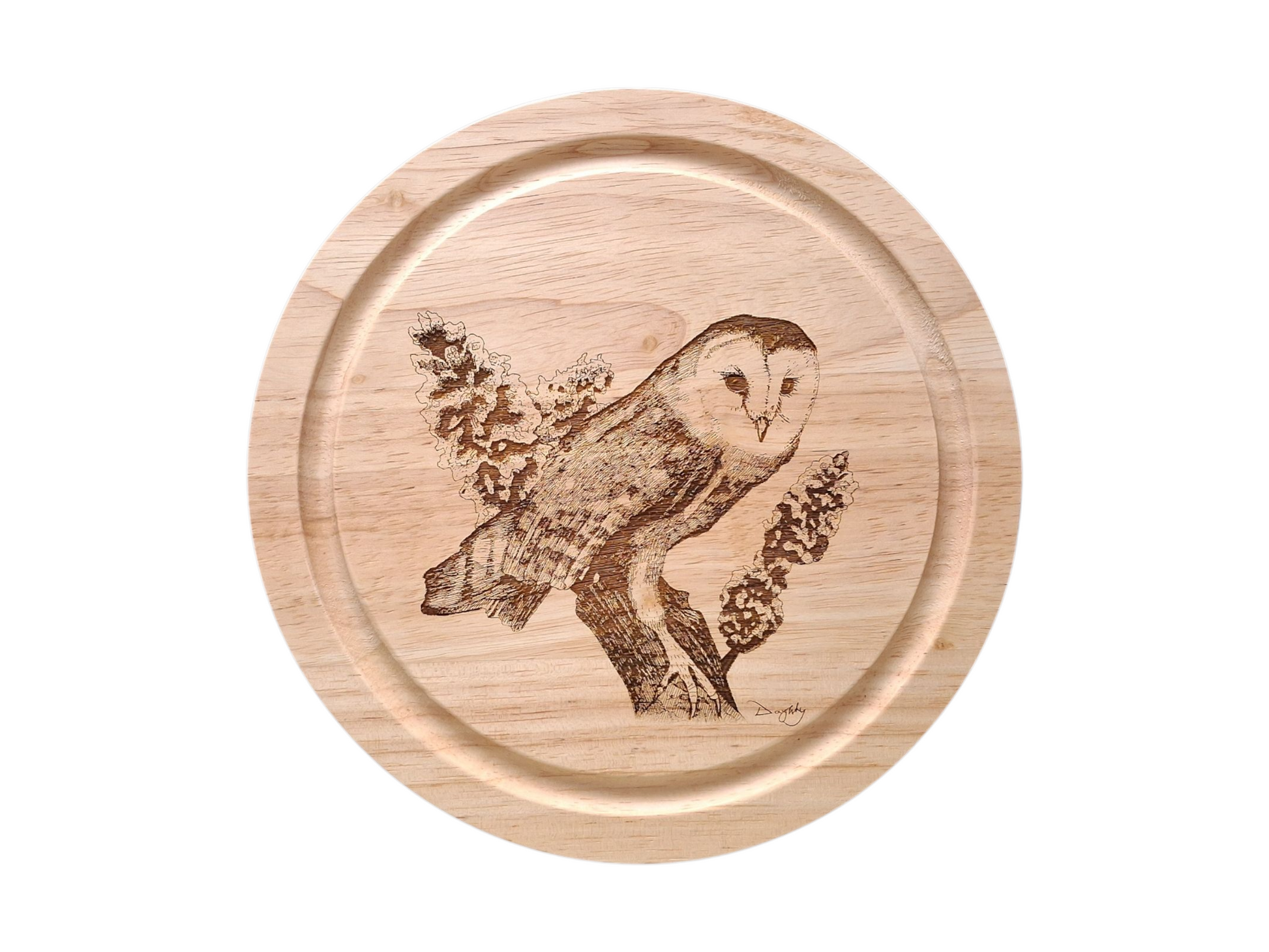 Barn Owl *Exclusive Design* Cheese Board Set with Tools Closed 