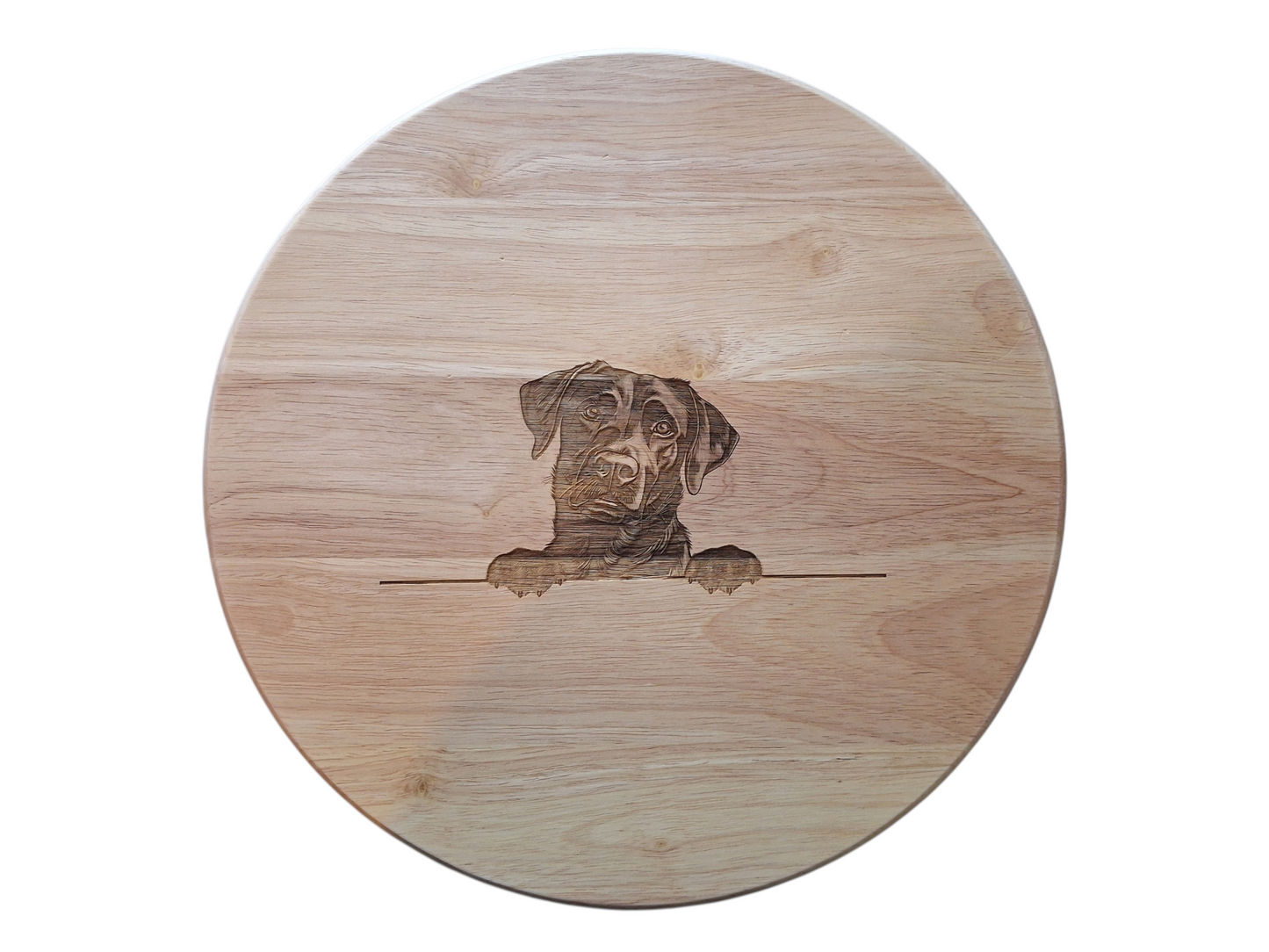 Black Labrador Dog Design #4 Lazy Susan Front