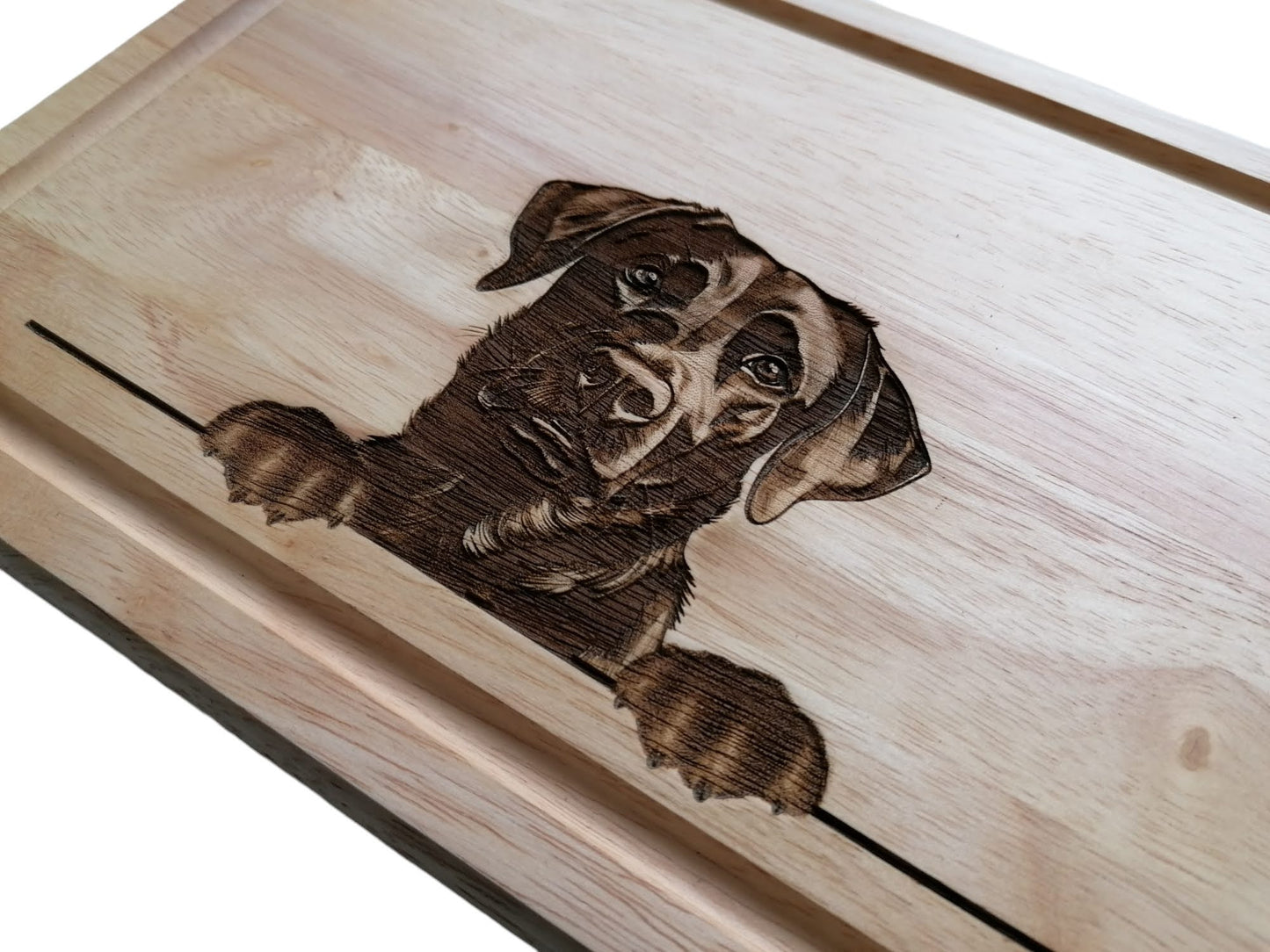 Black Labrador Retriever dog design chopping board 