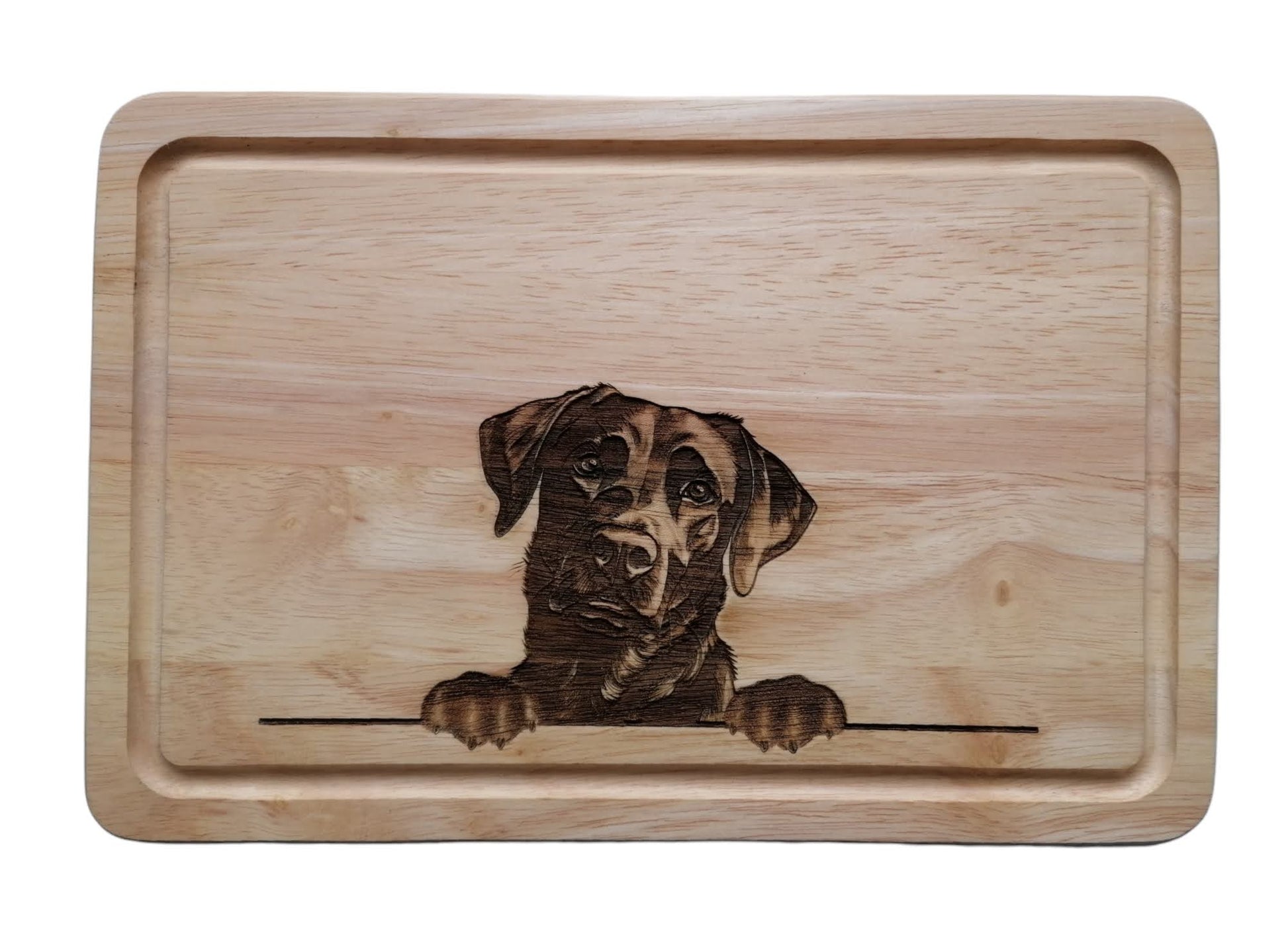 Black Labrador Retriever dog design chopping board 