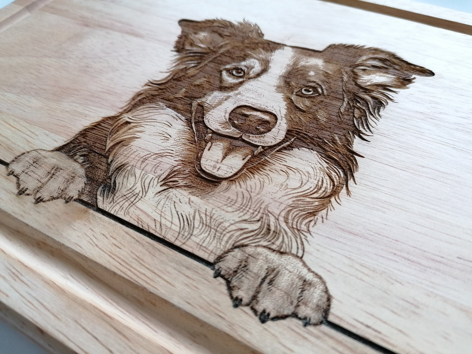 Border Collie Design Chopping Board 