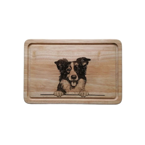 Border Collie Design Chopping Board 