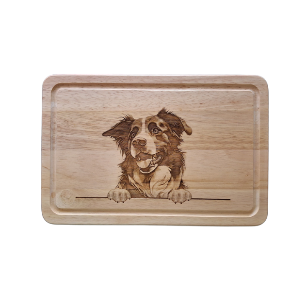 Border Collie Dog Design #2 Small Chopping Board