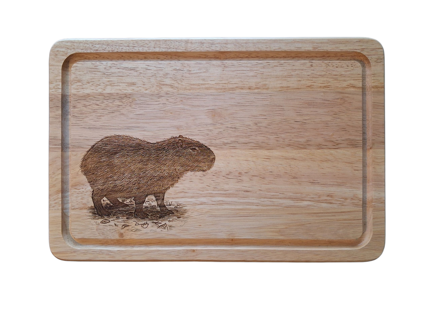 Capybara Design Small Chopping Board- Front Image 