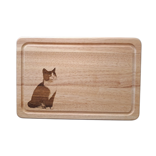 Cat Design #24 Small Chopping Board (30x20x1.7cm).