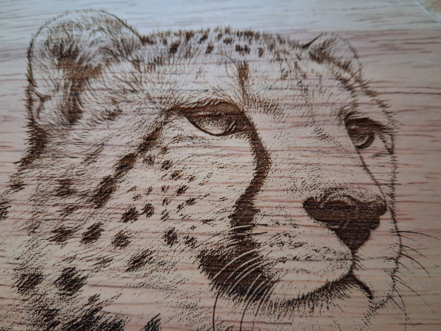 Cheetah Design Cheese Board Set with Tools Close-up 