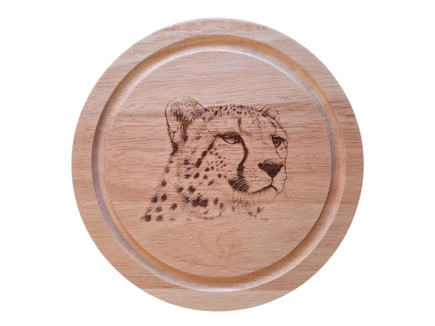 Cheetah Design Cheese Board Set with Tools Closed 