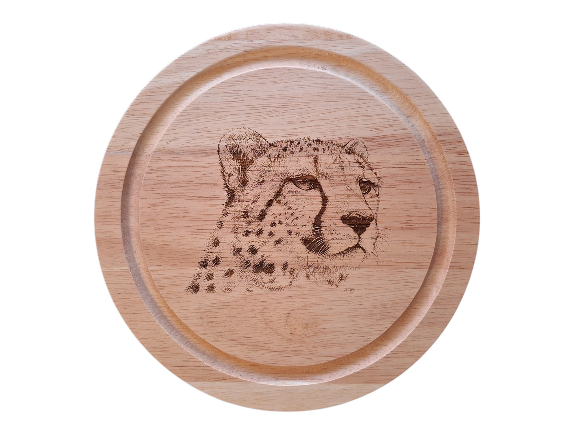 Cheetah Design Cheese Board Set with Tools Closed 