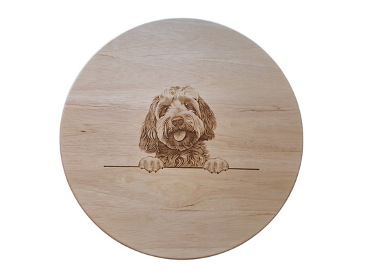 Cockapoo Dog Design #2 Lazy Susan Front