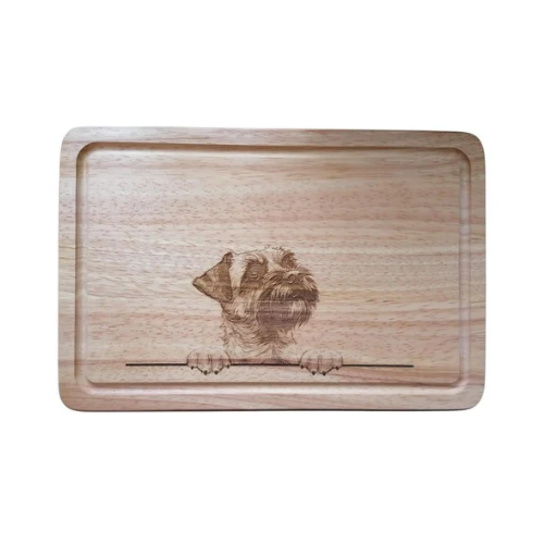 Personalised Border Terrier Dog Design Chopping Board 
