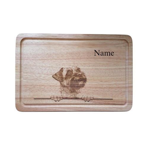Personalised Border Terrier Dog Design Chopping Board 