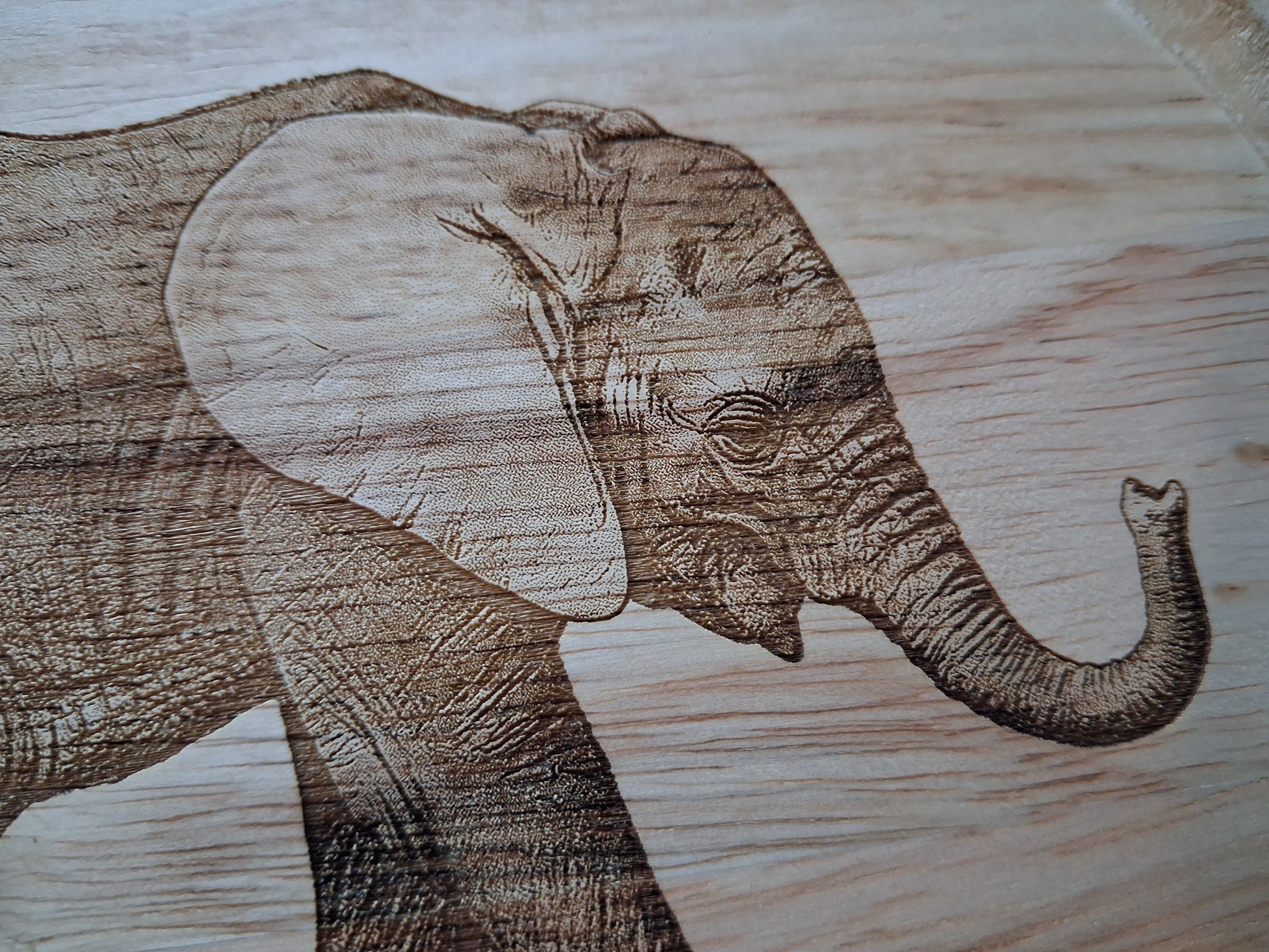 Elephant Design Cheese Board Set with Tools Close-up 