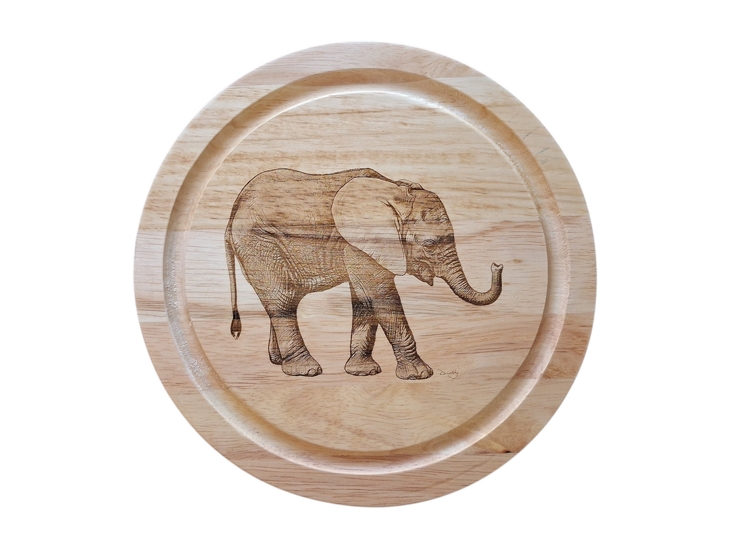 Elephant Design Cheese Board Set with Tools Closed 