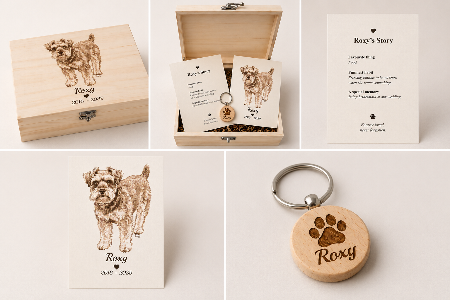 Forever Pet Memory Box - Contents