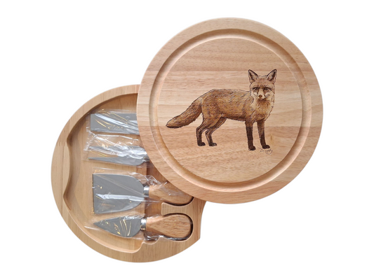 Fox Design Cheese Set with Tools Open 