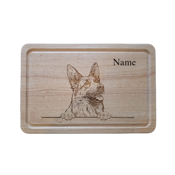 German Shepherd Dog Design #3 Small Chopping Board Personalised 