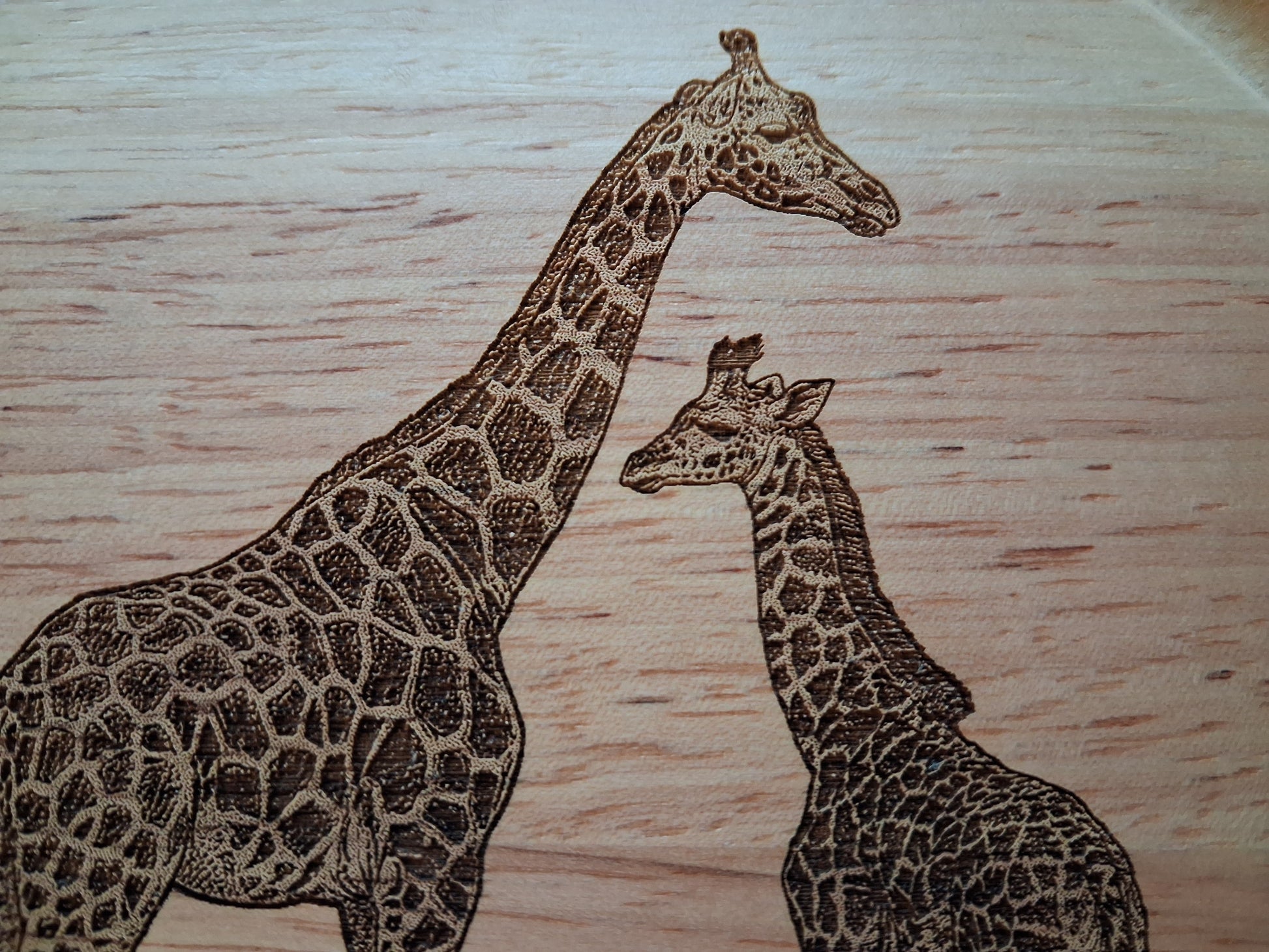 Giraffe 'Forever & Always' Design Cheese Set with Tools Close-up 