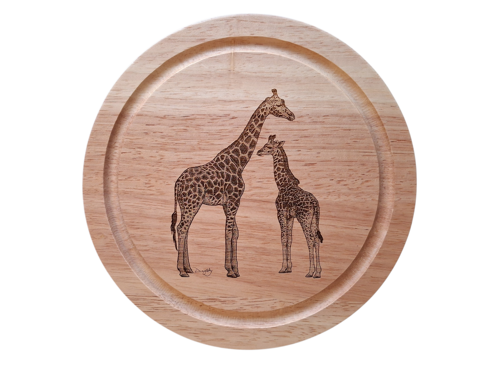 Giraffe 'Forever & Always' Design Cheese Set with Tools Closed 