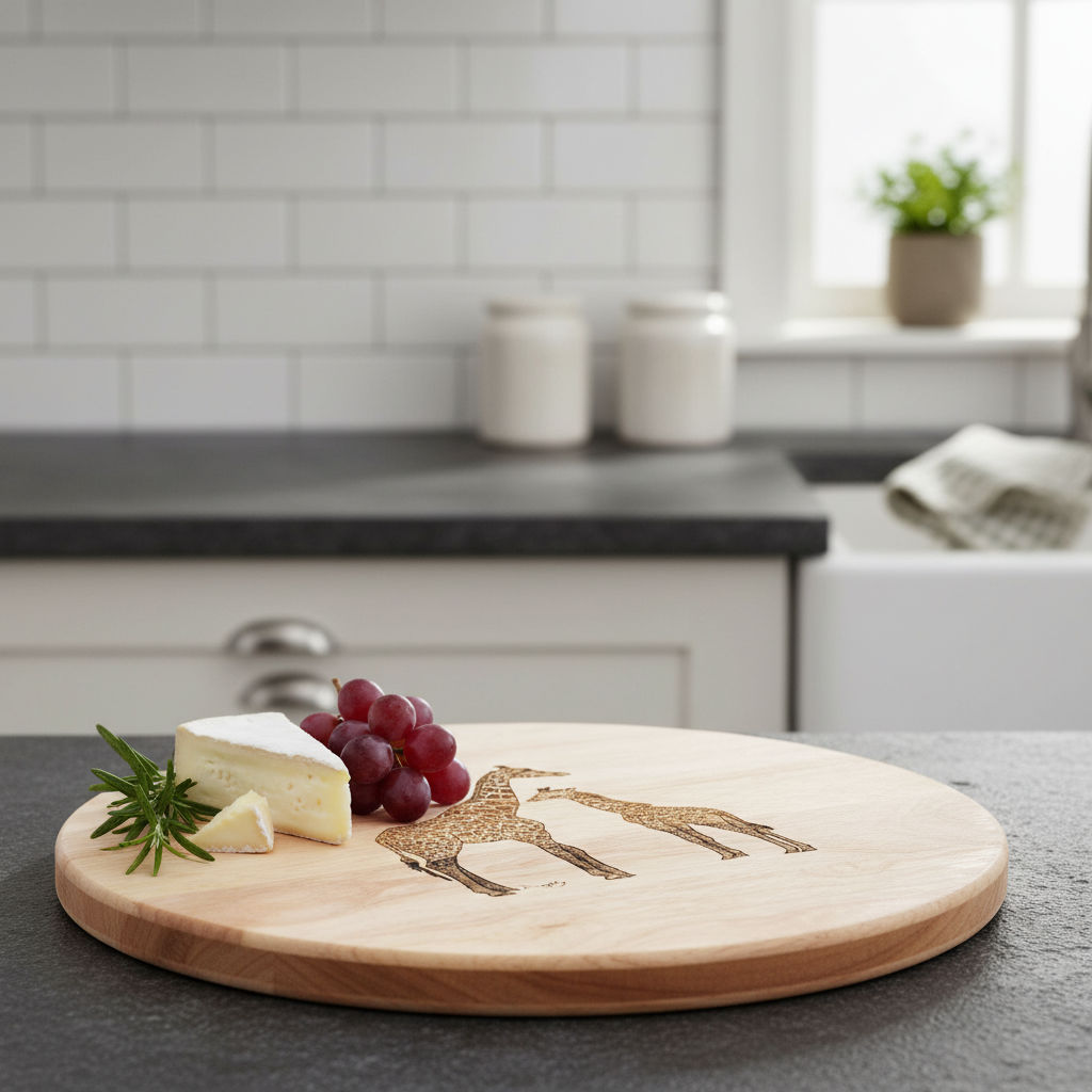 Giraffe with Calf Design Lazy Susan Lifestyle 