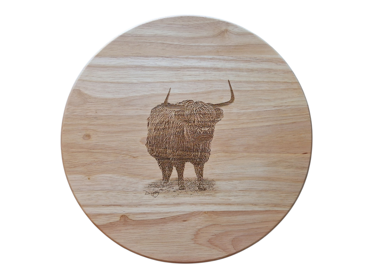 Highland Cow Design Lazy Susan Front