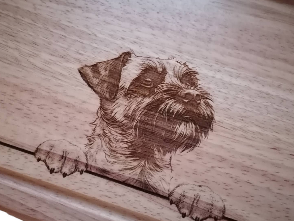 Personalised Border Terrier Dog Design Chopping Board 