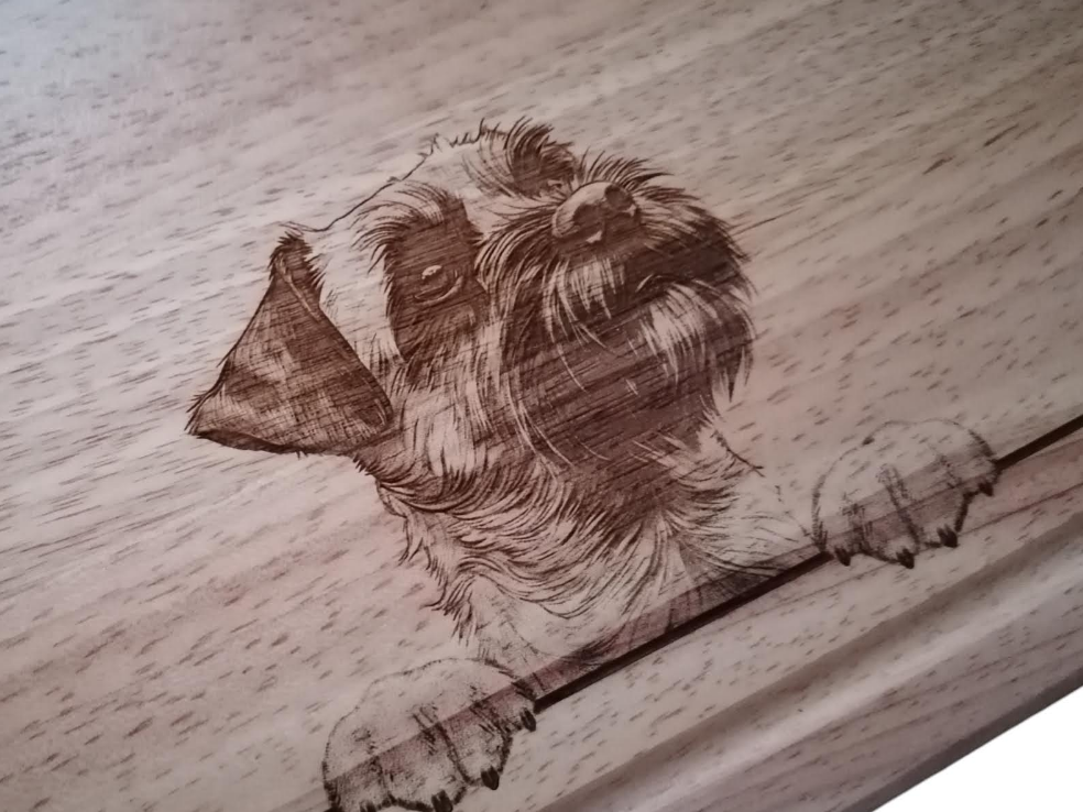 Personalised Border Terrier Dog Design Chopping Board 
